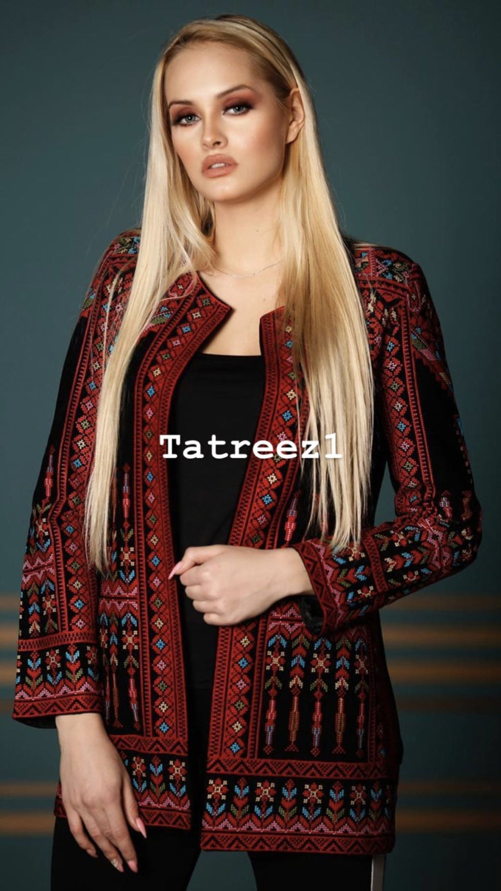 Jacket Embroidery thoub jacket Tatreez - Tatreez1