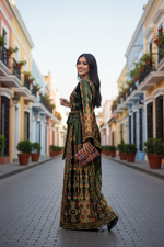 Load image into Gallery viewer, Luxurious Satin Thoub in Emerald Green
