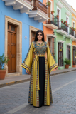 Simply Elegant Wide Sleeve Thoub Embroidered Palestinian Thobe