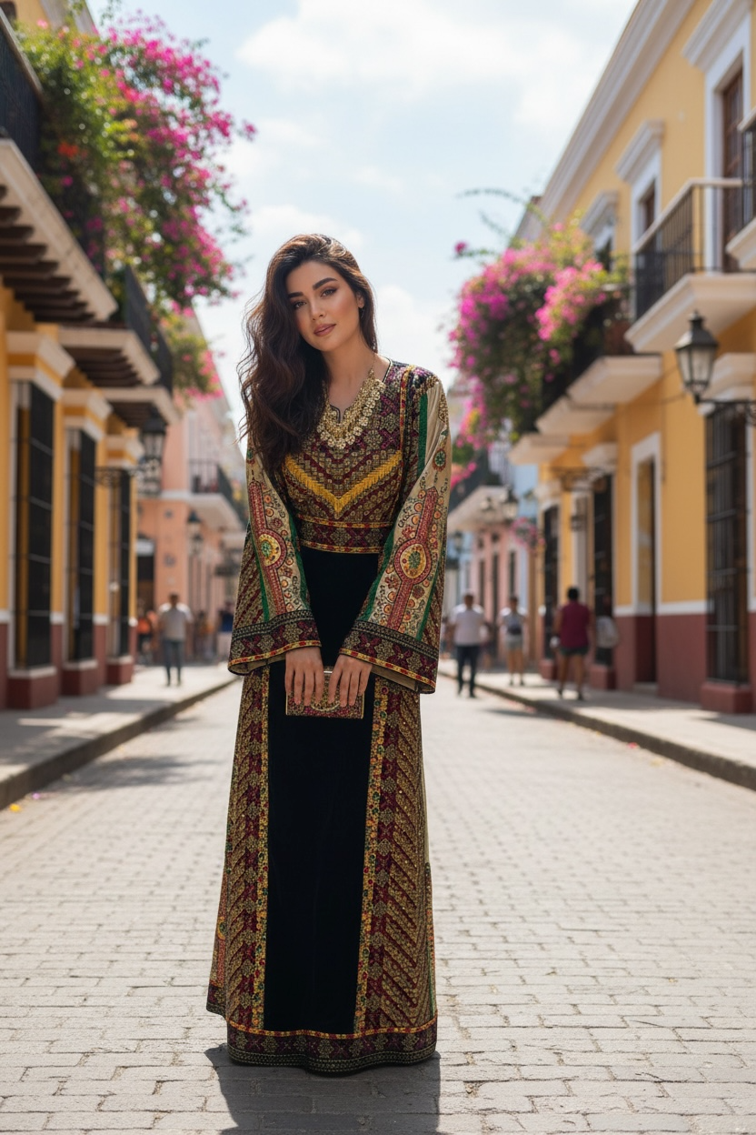 Teal Green
 Velvet Palastine Thoub