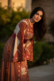 Thobe Al-Biyara Palastine Heritage Burgundy Embroidered