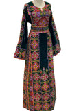 Green Silk Velvet Stone Embroidery Thobe