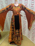 Bronze Glow Satin Bell Sleeve Thoub