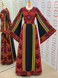 Majdalway Red Embroidered Palestinian Fellahi Thobe