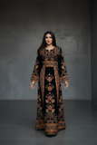 Golden Embroidery Velvet Embroidery Palestinian Fellahi Thobe