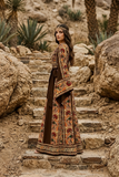 Rustic Elegance The Earthy Majesty Gully Embroidery In Brown Color