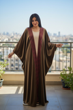 Silk Velvet Bisht Embroidery open Free Size