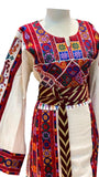 Light beige Etameen Embroidered Palestinian Fellahi Thobe