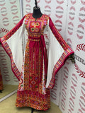 Pink Embroidery Traditional Palestinian Thobe