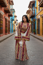 Load image into Gallery viewer, Sitt Al-Kul Thobe Embroidered Palestinian Fellahi

