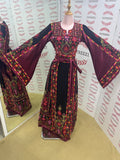 Red/ Black Embroidery Palestine Thoub
