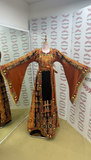 Bronze Glow Satin Bell Sleeve Thoub