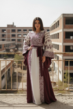 Maroon Tatreez Elegant Embroidered Palestinian Dress