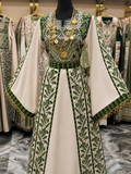 Palestinian Olive Roots Embroidered Thobe 🌿