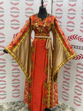The Winged Metallic Palestinian Coral Burnt Terracotta Thoub