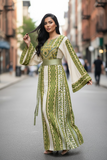 Green Embroidery Traditional Thobe