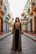 Load image into Gallery viewer, Teal Green
 Velvet Palastine Thoub
