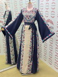 Eid collection Blooming Elegant Dress Embroidered Palestinian Thobe