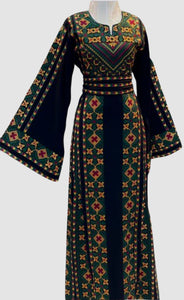 Green Embroidery Traditional luxurious touch Thoub