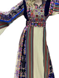 New 2024 Malacca Majdalway Beige shade Embroidered Palestinian Fellahi Thobe