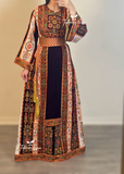 Malacca Thoub Velvet Maroon Embroidery Thoub