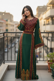 Simply Green Thoub Embroidered Palestinian