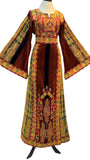 Qasab Malacca Velvet Thoub with Embroidery