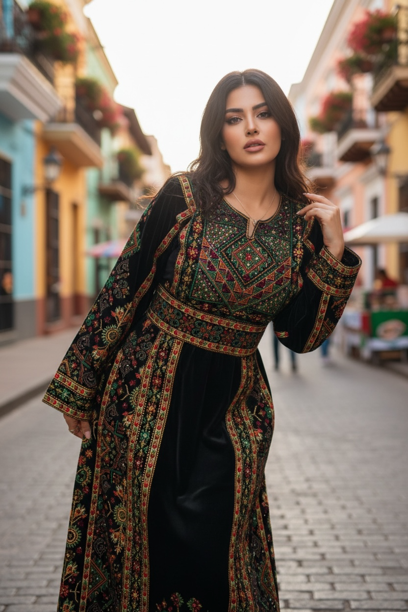 Green Velvet Stunning Thoub