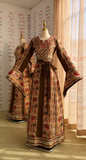 Rustic Elegance The Earthy Majesty Gully Embroidery In Brown Color