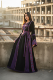 Purple Elegant Embroidered Palestinian Dress
