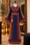 Palestinian Thobe with Gold Qasab Embroidery،