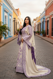 Absolutely Stunning Embroidered Palestinian Fellahi Thobe With Matching Headpiece & overskirt