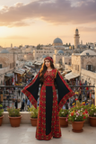 Traditional Red Embroidery Palestinian Fellahi Thobe