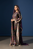 Purple Velvet Malacca Embroidered Palestinian Fellahi Thobe
