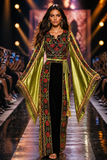 Pistachio The Winged Metallic with Black Accents Thoub