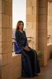 The Blue silk Fashion Dress