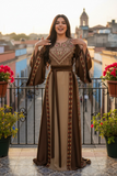 Simply Elegant Wide Sleeve Thoub Embroidered Palestinian Thobe