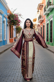 Dignified Embroidery Burgundy Thobe