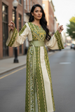 Green Embroidery Traditional Thobe