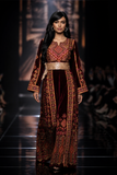 Maroon Velvet Thoub