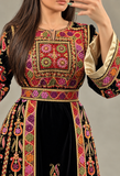 Chocolate Brown Malacca Embroidery