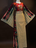 Green Ghabani Traditional Embroidered Thoub