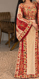 Traditional Beige Velvet Embroidery Thoub