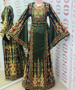 Load image into Gallery viewer, Luxurious Satin Thoub in Emerald Green
