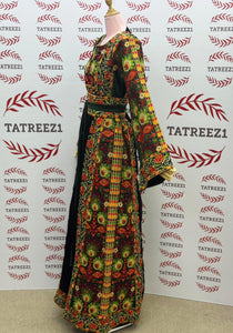 Green Embroidery Traditional luxurious touch Thoub