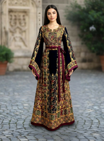 Load image into Gallery viewer, The Royal Queen Thoub Golden Embroidery
