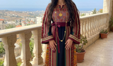 Multicolored Majdalway Embroidered Palestinian Fellahi Thobe