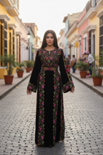 Load image into Gallery viewer, Black Velvet Bloom Stunning Thoub
