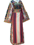 Stunning Etameen Majdalway Beige Shade Embroidered Palestinian Fellahi Thobe