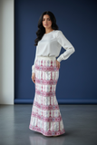 Pre-Order Customized Luxury Long Fully Embroidered Maxi Skirt